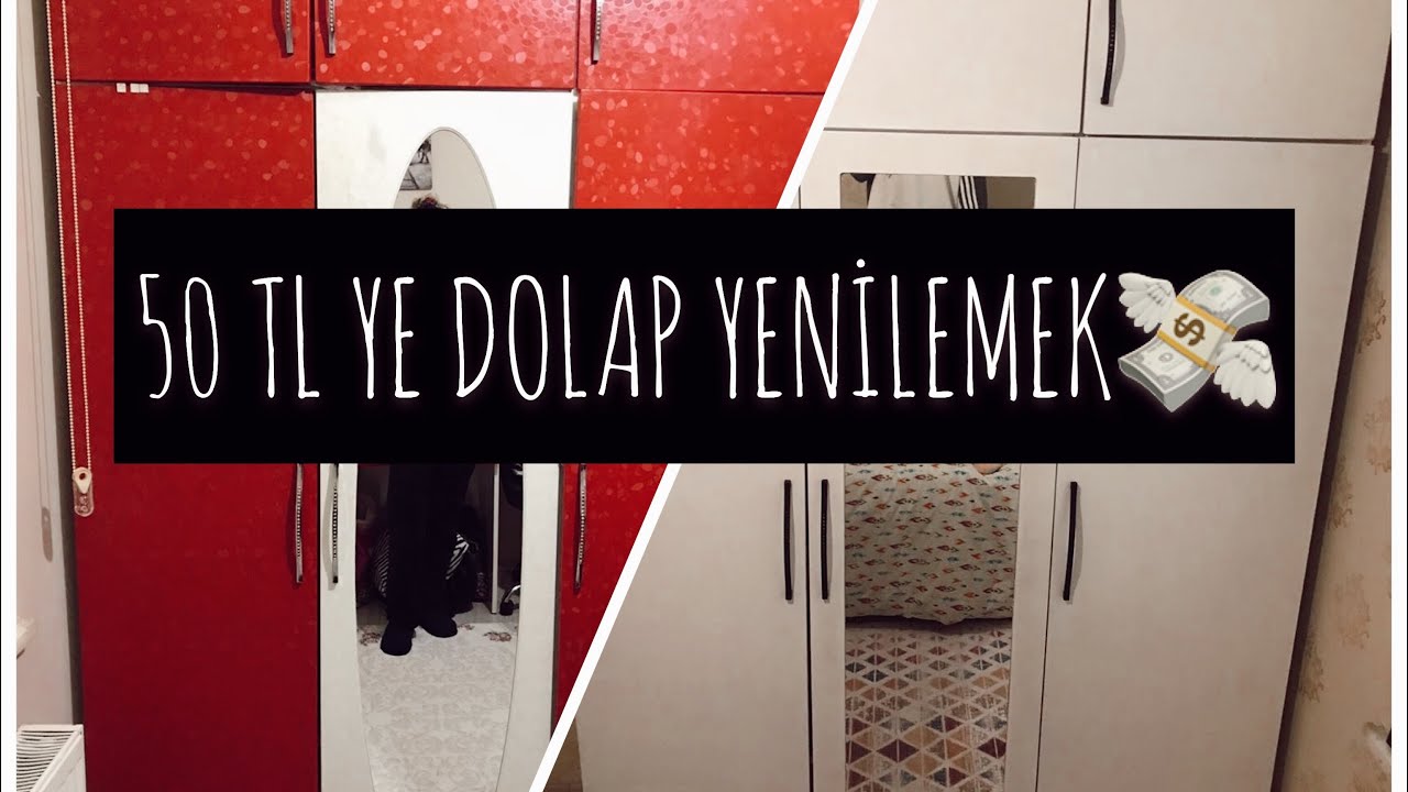 50 TL’YE DOLABIMI YENİLEDİM | Dolap Boyama | Cadence Boya