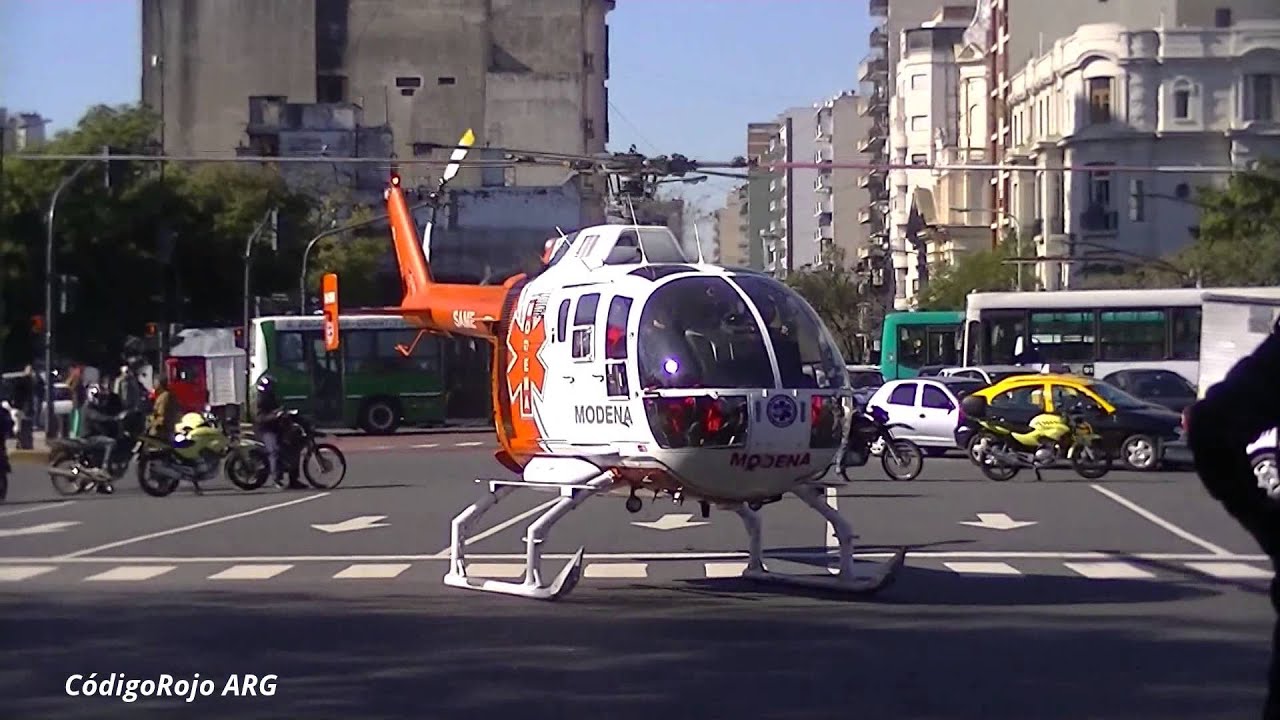 Helicóptero Sanitario de MODENA-SAME en acción