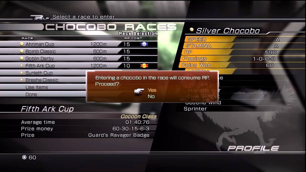 Final Fantasy XIII - 2: Silver Chocobo Build (Best Racer)
