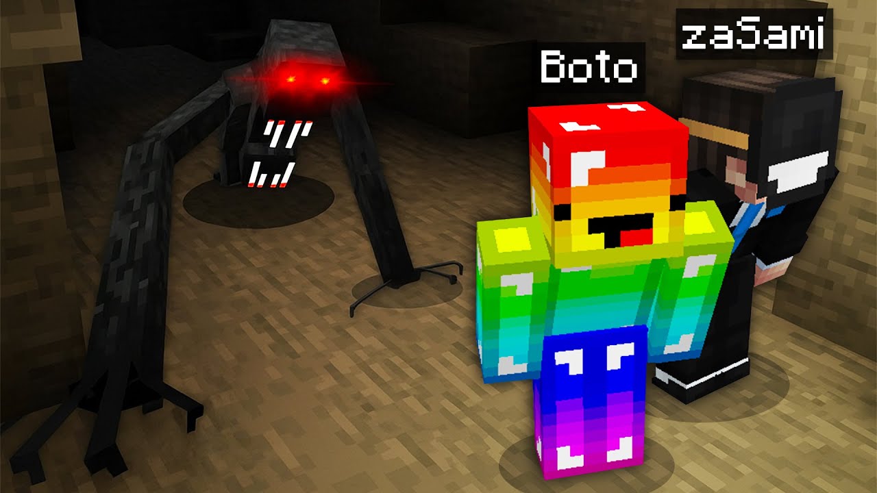EU și ⁨@zaSami  suntem VÂNAȚI de un MONSTRU în Minecraft Horror!