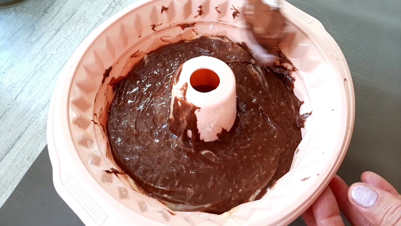 Кокосовый кекс в новой силиконовой форме очень вкусно