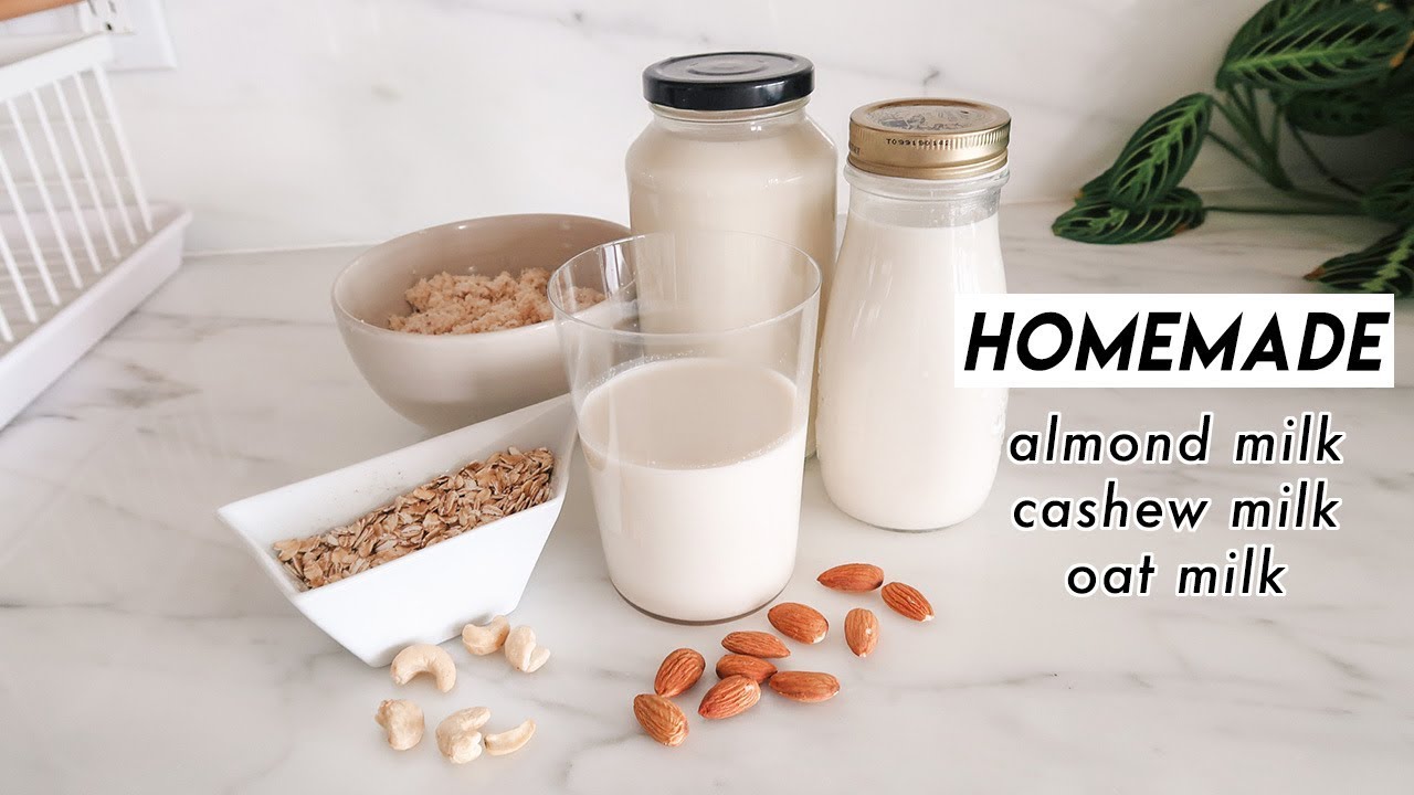 How to Make Almond Milk, Cashew Milk, & Oat Milk 🍼