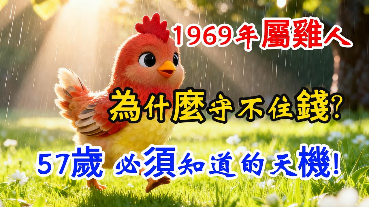 1969年屬雞人，2026年57歲後的「終極真相」曝光：為什麼你前半生拼命卻守不住錢？揭秘你「苦盡甘來」的天機！讓你後半生享清福！#1969屬雞 #2026屬雞運勢 #生肖雞2026年運勢 #己酉雞
