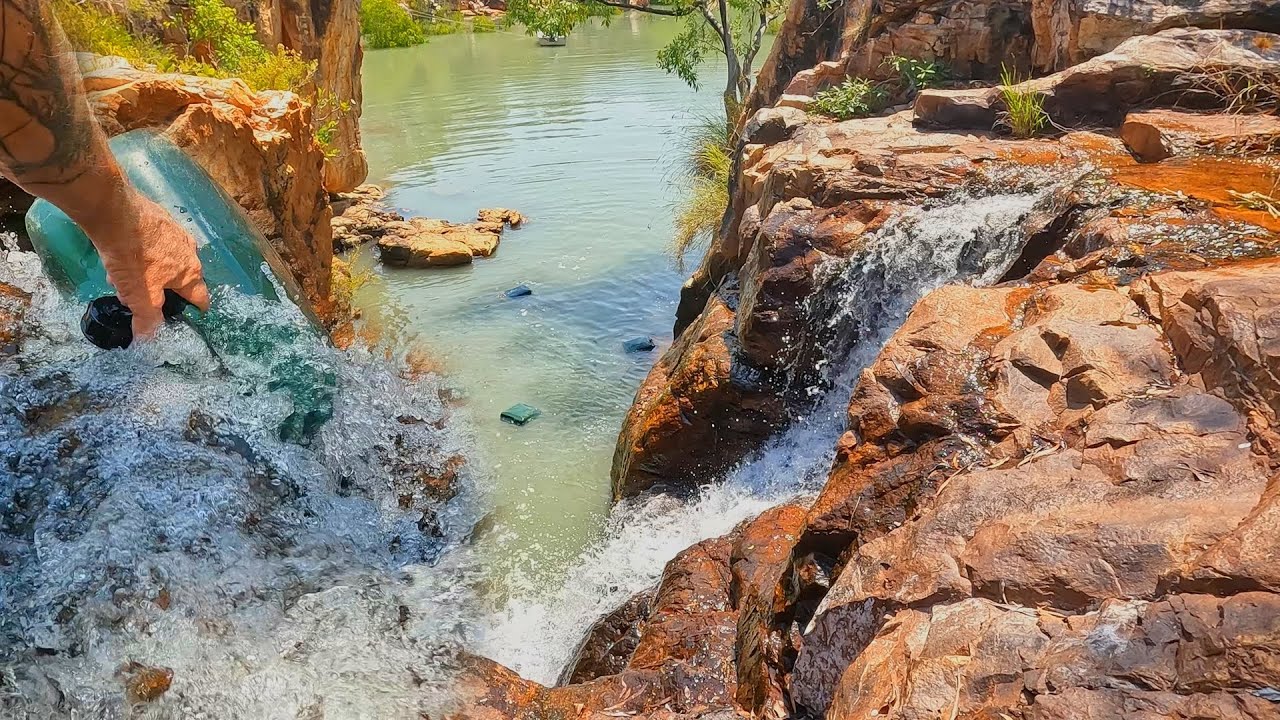 Бросание канистр с водой вниз по течению в Кимберли! Баррамунди: ловля и приготовление
