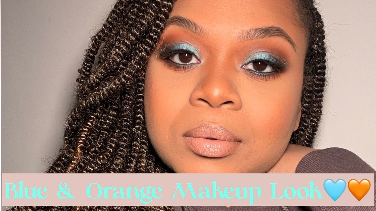 Impromptu Blue & Orange Makeup Look 🩵🧡