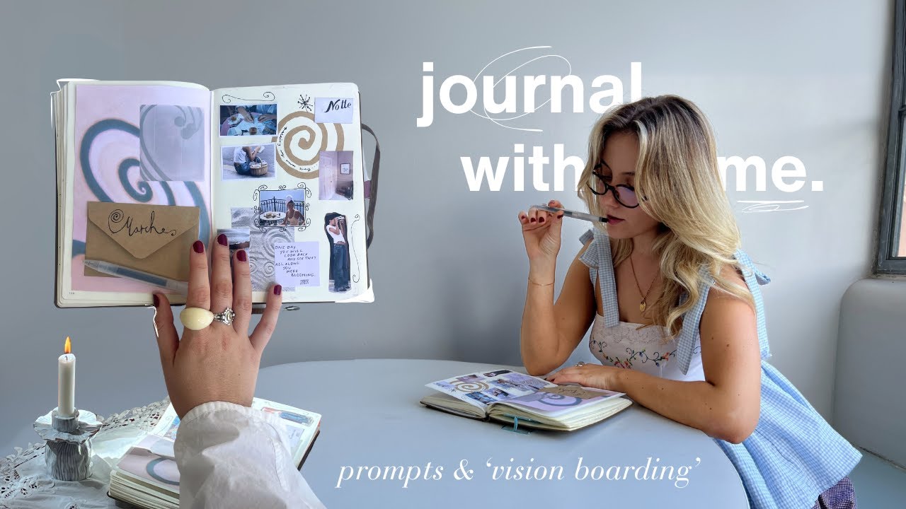 JOURNAL WITH ME | new month vision board & journal prompts *cozy and chatty*