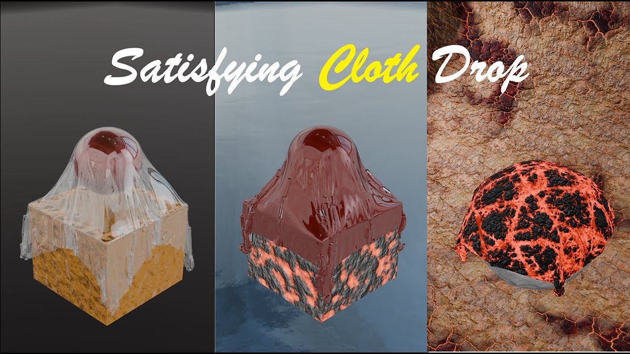Cloth drop compilation #asmr #blender #animation #satisfying #asmrsounds #memes  #shorts 