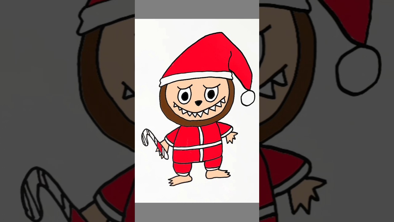 🎅 Labubu x Santa Claus | Whimsical Christmas Fusion Art ✨
