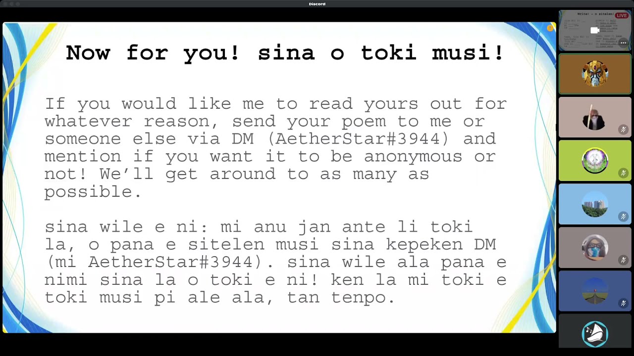 A poem by any other name #1 | suno pi toki pona | toki pona day 2021