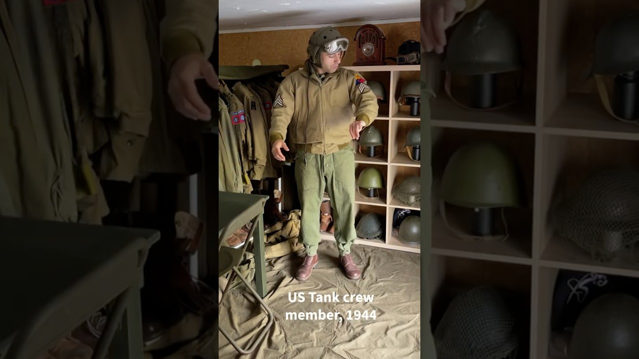 US WW2 tank crew member (746th independent tank battalion) #ww2 #history #reenactment