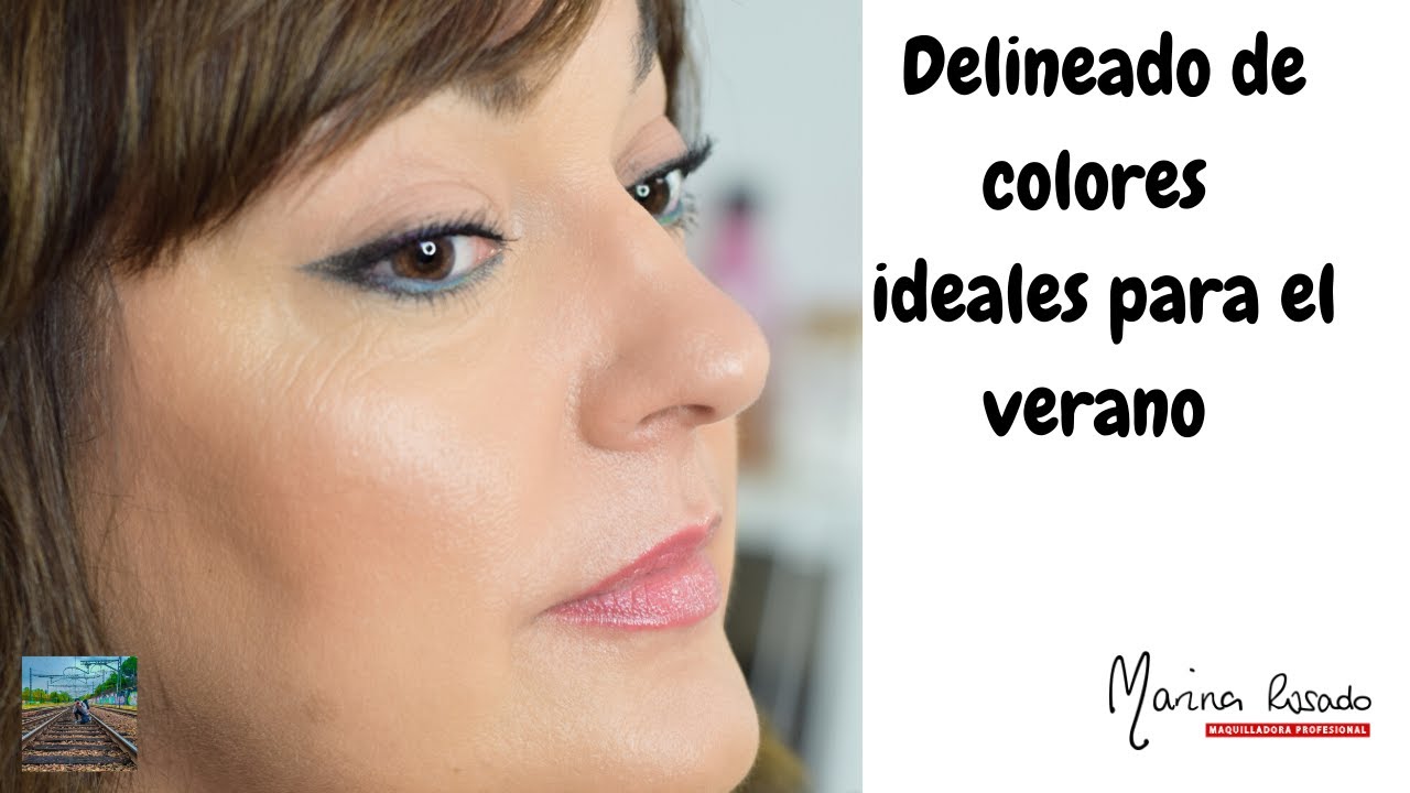 Delinea tus ojos en color.  Eye liner en azul, ideal para verano