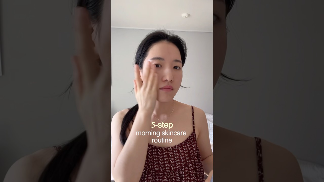 5-step Korean morning skincare routine 🤍 #shorts