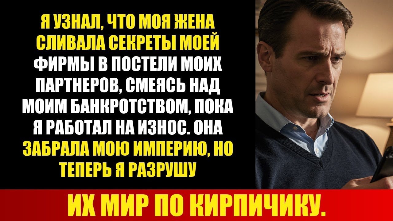 Я УЗНАЛ, ЧТО МОЯ ЖЕНА СЛИВАЛА СЕКРЕТЫ МОЕЙ ФИРМЫ В ПОСТЕЛИ МОИХ ПАРТНЕРОВ, СМЕЯСЬ НАД МОИМ БАН....
