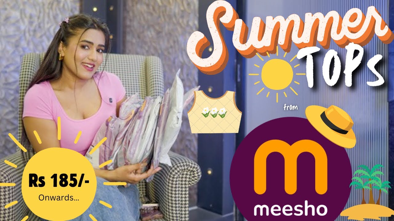 Summer time *Tank / crop Tops* haul from MEESHO ☀️| All new collection | Stylish Tops | gimaashi