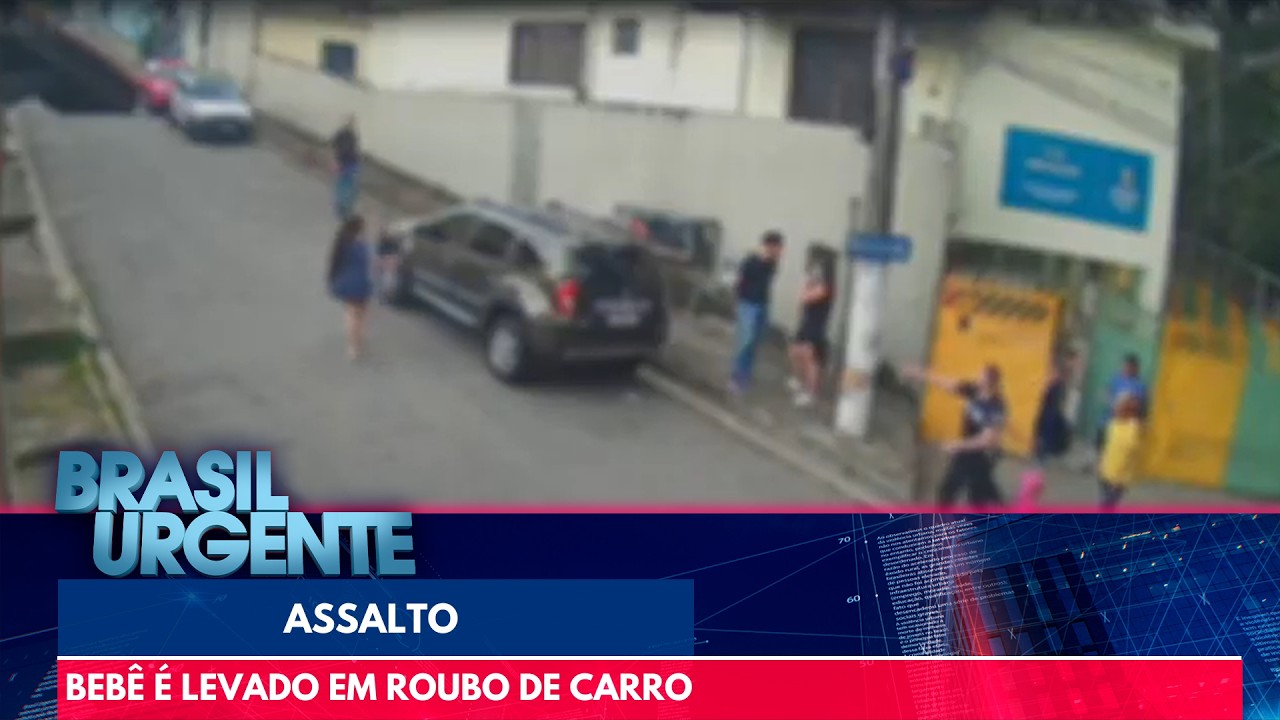 Criminoso rouba carro e leva bebê junto | Brasil Urgente