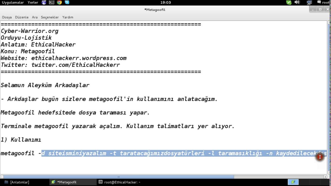 Kali Linux - Metagoofil