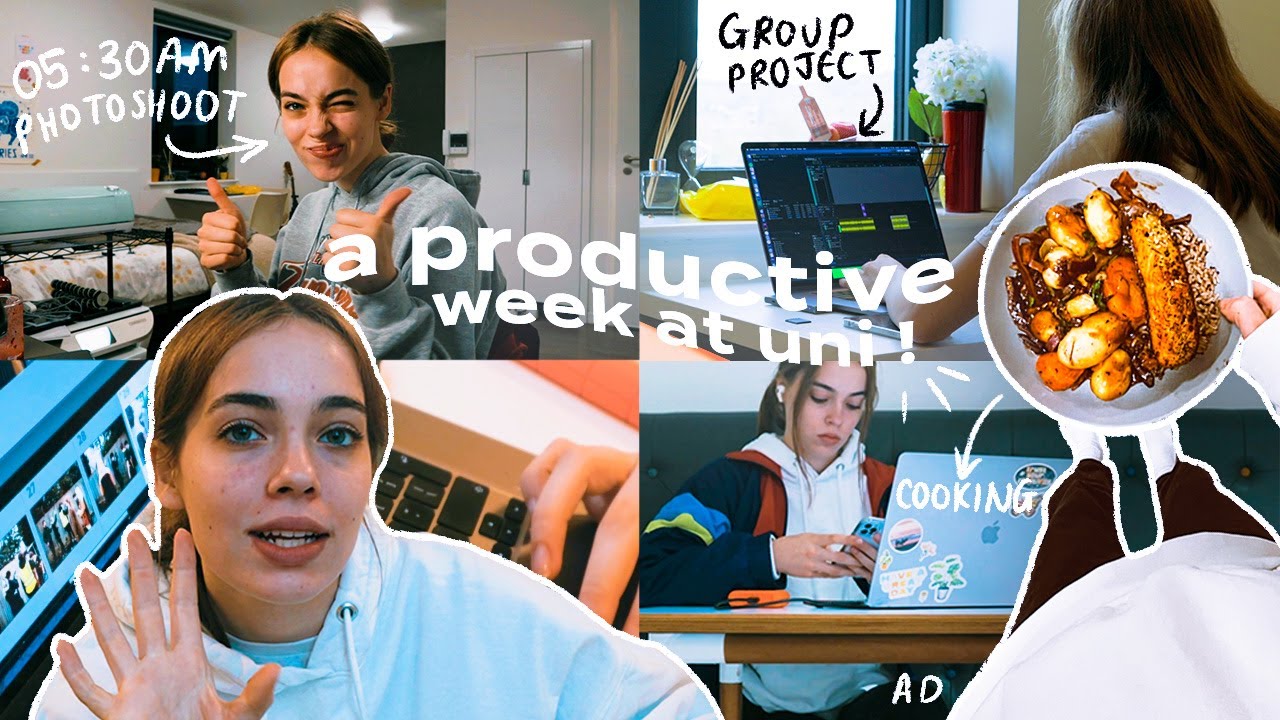 a productive week at university! (studying, friends + photography) 💻✨