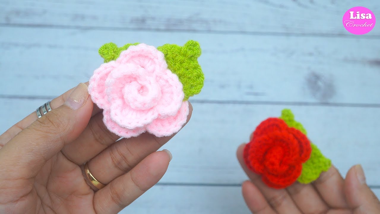 Easy Rose Flower Crochet Tutorial for Beginners!