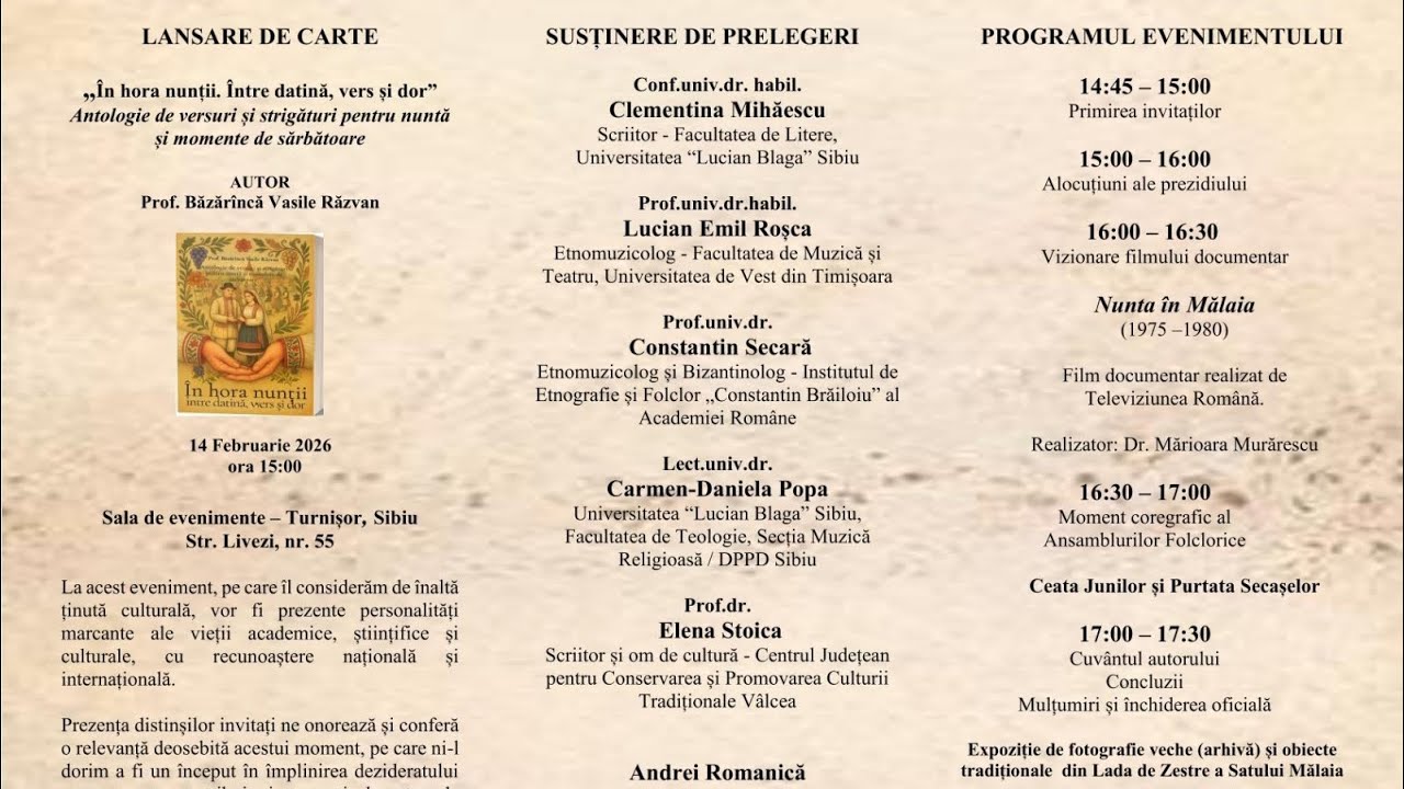 LANSARE DE CARTE - PROF RAZVAN BAZARINCA - 2026