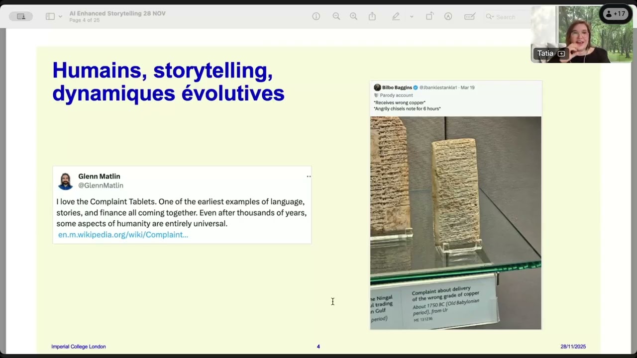 Séminaire IMPEC-ELICO 2025 - Tatiana Codreanu : IA, littératie critique et storytelling éducatif