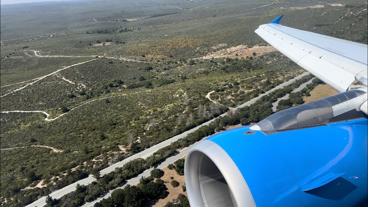 Allegiant Airbus A319 Landing Monterey Regional Airport (KMRY)