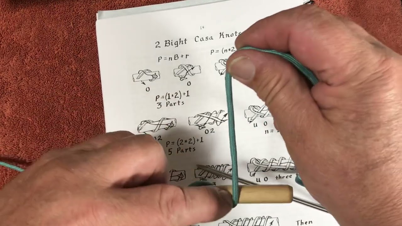 Tying 2 Bight Casa Knot.