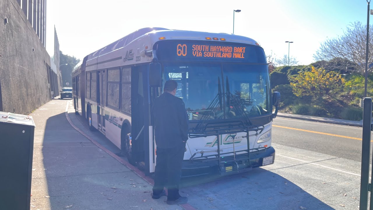 ⁴ᴷ⁶⁰ Part 2! AC Transit 2013 New Flyer XD60 #2203 on Route 60 (to Hayward BART)