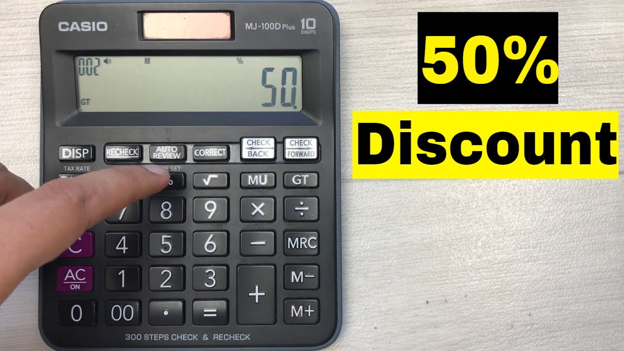 Как рассчитать скидку 50 процентов на калькуляторе
