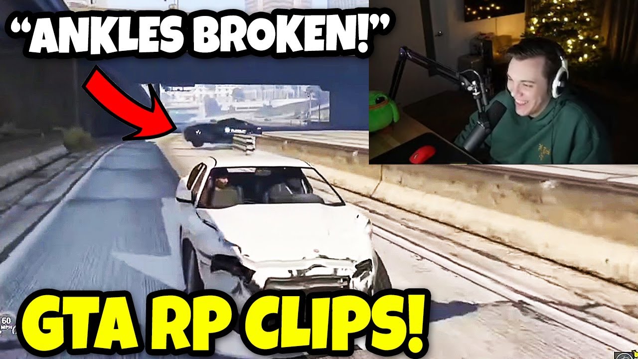 AnthonyZ Reacts To NoPixel Ankle Break Compilation & More Funny GTA RP CLIPS! | GTA 5 RP NoPixel