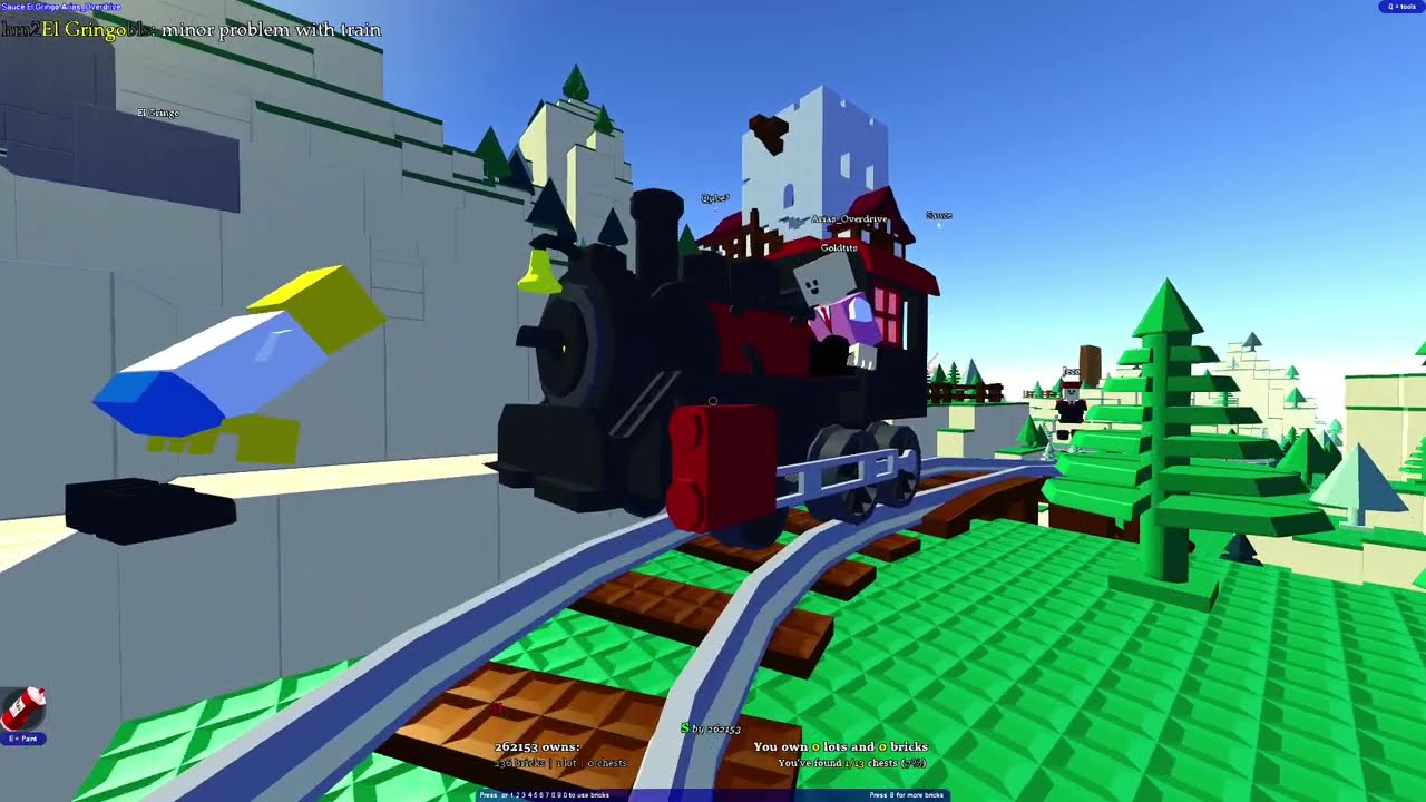 Playing Blockland Blockparty 2.0 exploring blocky terrain