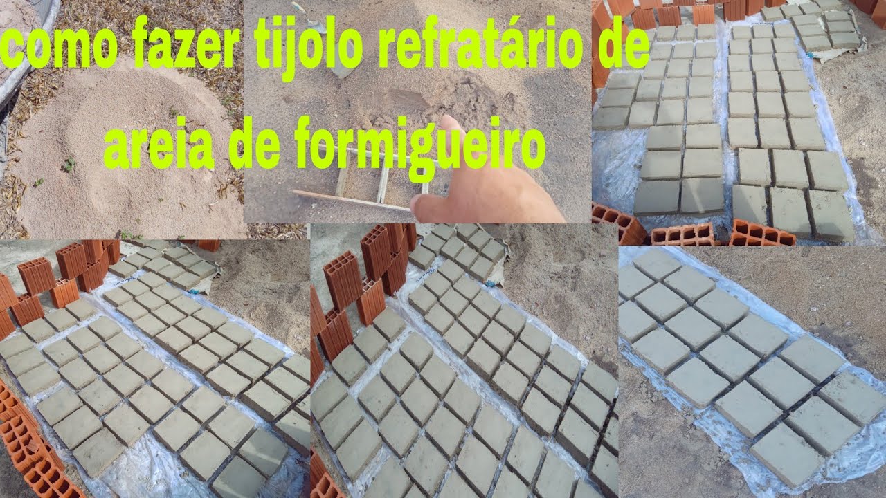 como fazer tijolo refratário com terra de formiga