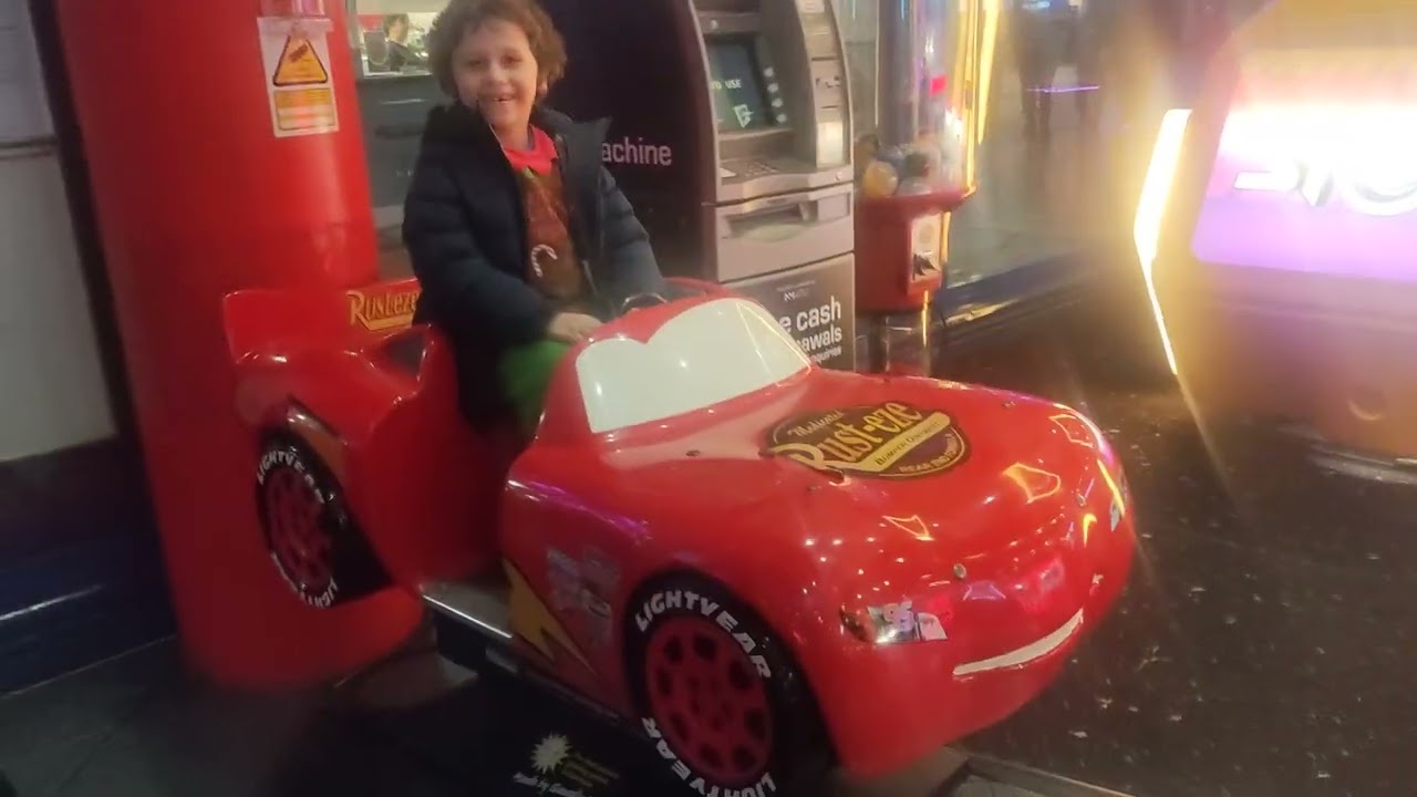 lighting McQueen cars kiddie ride the red dragon centre coin operated 3 gos for£1