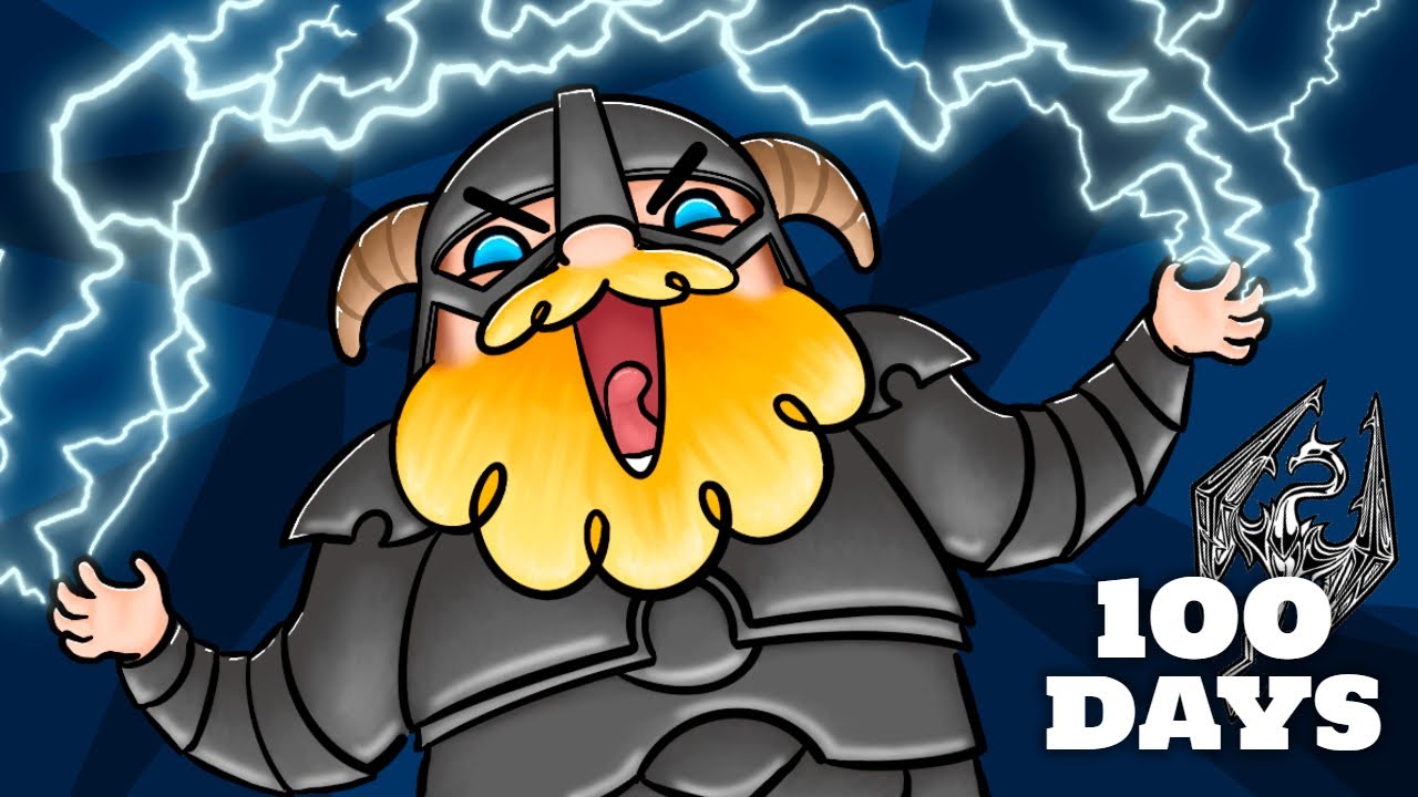 I Spent 100 Days In Skyrim Legendary Difficulty Becoming A Lightning God (Skyrim Movie)