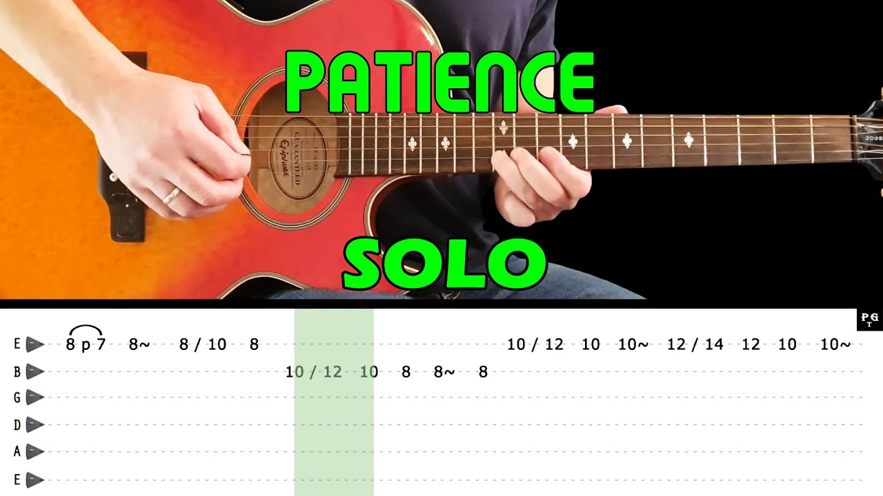 PATIENCE - Guitar solo lesson (with tabs + EXTRA slow lesson) - Guns N' Roses