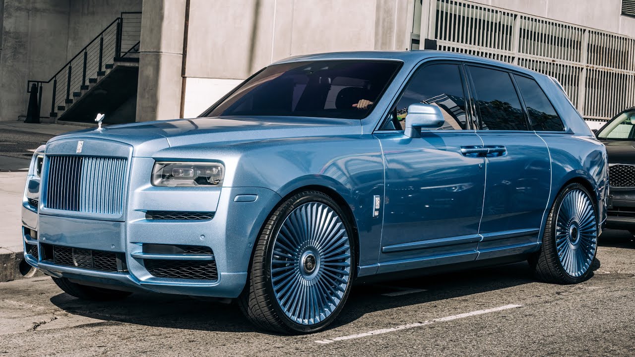 ICE BLUE Rolls Royce Cullinan, Lamborghini STO Matte White.