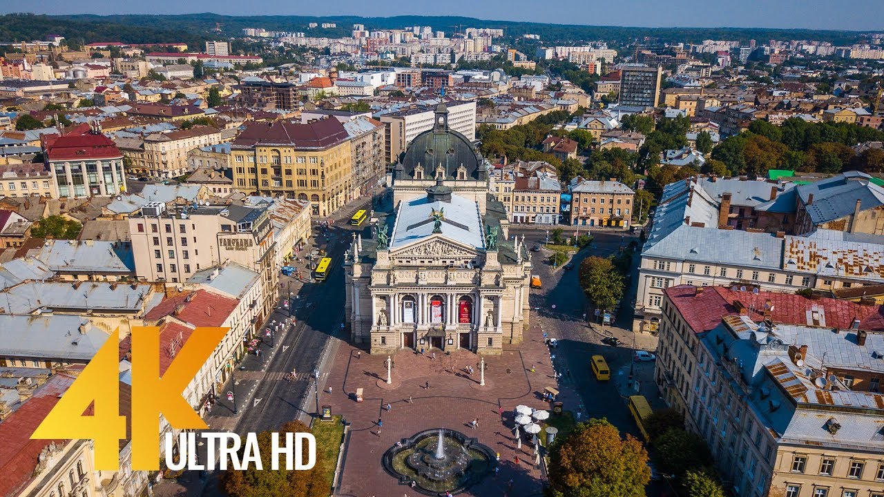 Львов - Город легенд - 4K Городская панорама | Урбан видео - 40 мин.