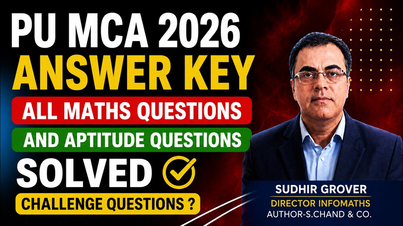 PU MCA 2026 Answer Key Released | Complete Maths Solutions