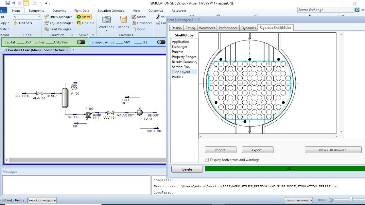 Лекция 5: Строгое моделирование теплообменника в Aspen Hysys