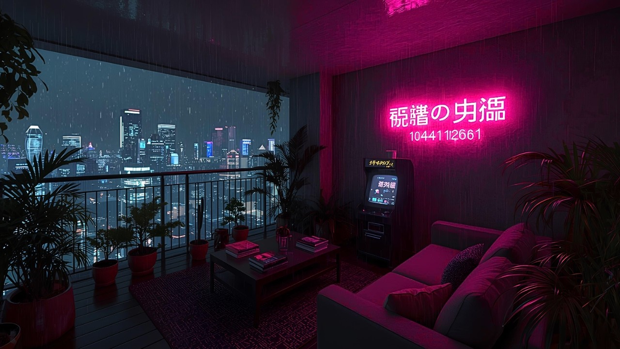 Balcony After Midnight 🌧 Lofi Rain for Study, Work & Chill