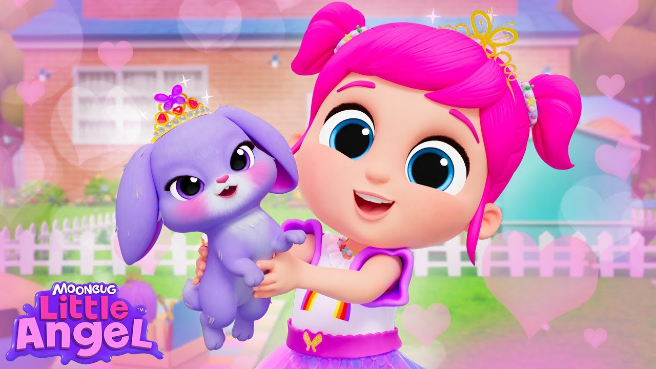 The Bunny Diva! 🐇 Cute Pet Song! | Little Angel Kids Songs & Nursery Rhymes