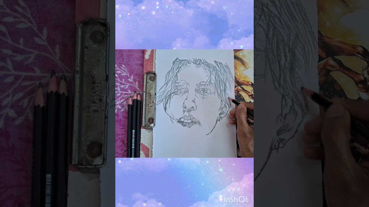 Pencil sketching and shading 🖌️🖌️✏️✏️✏️🎨🖼️....