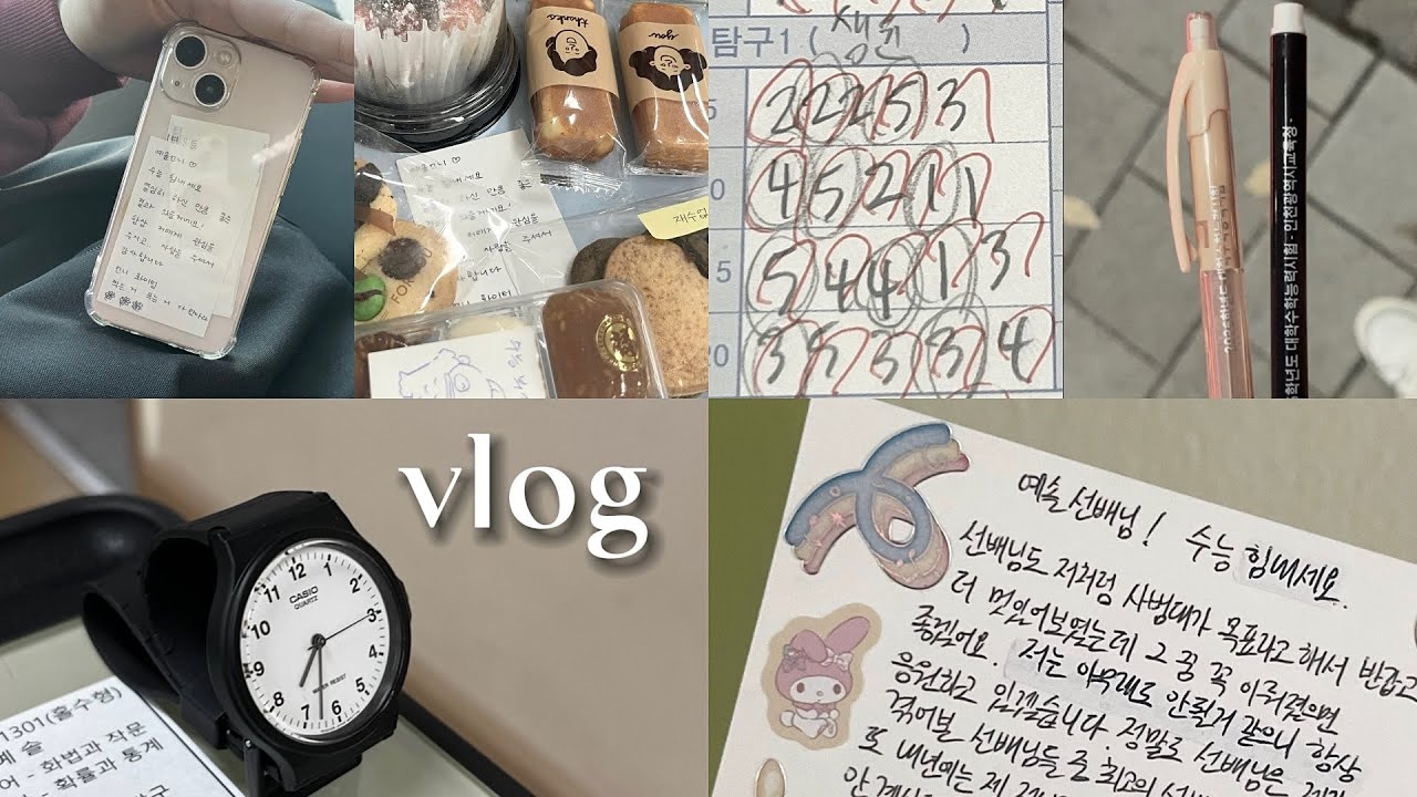 vlog | D-2부터 D-day까지 | 수능 브이로그 • 생윤 만점 • 07