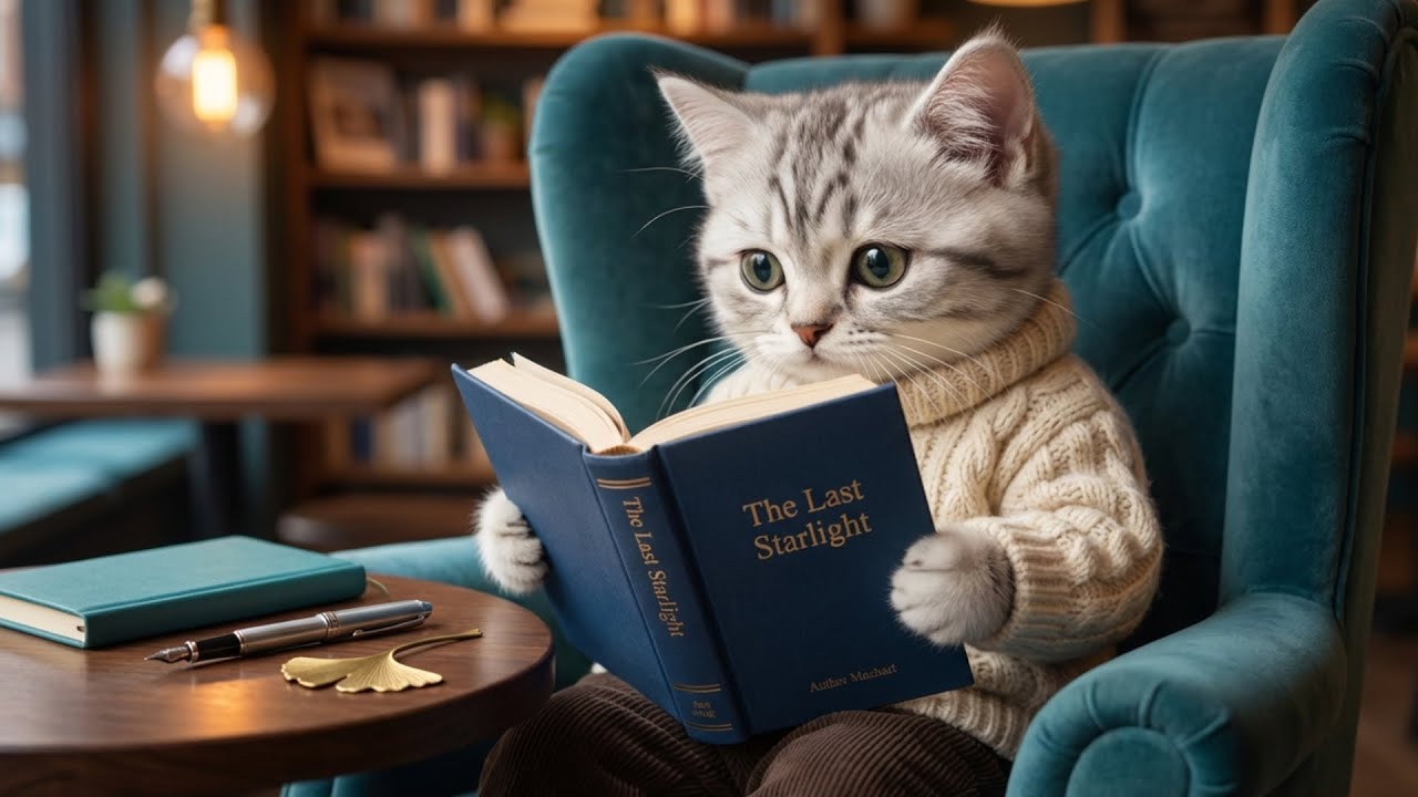 読書の時間ですよ!!ブックカフェで静かな休日!!ねこの一日に密着🐱📚