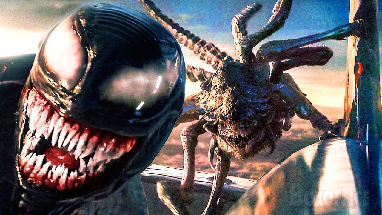 O Caçador de Simbiontes ataca o avião do Venom | Venom: A Última Rodada | Clipe