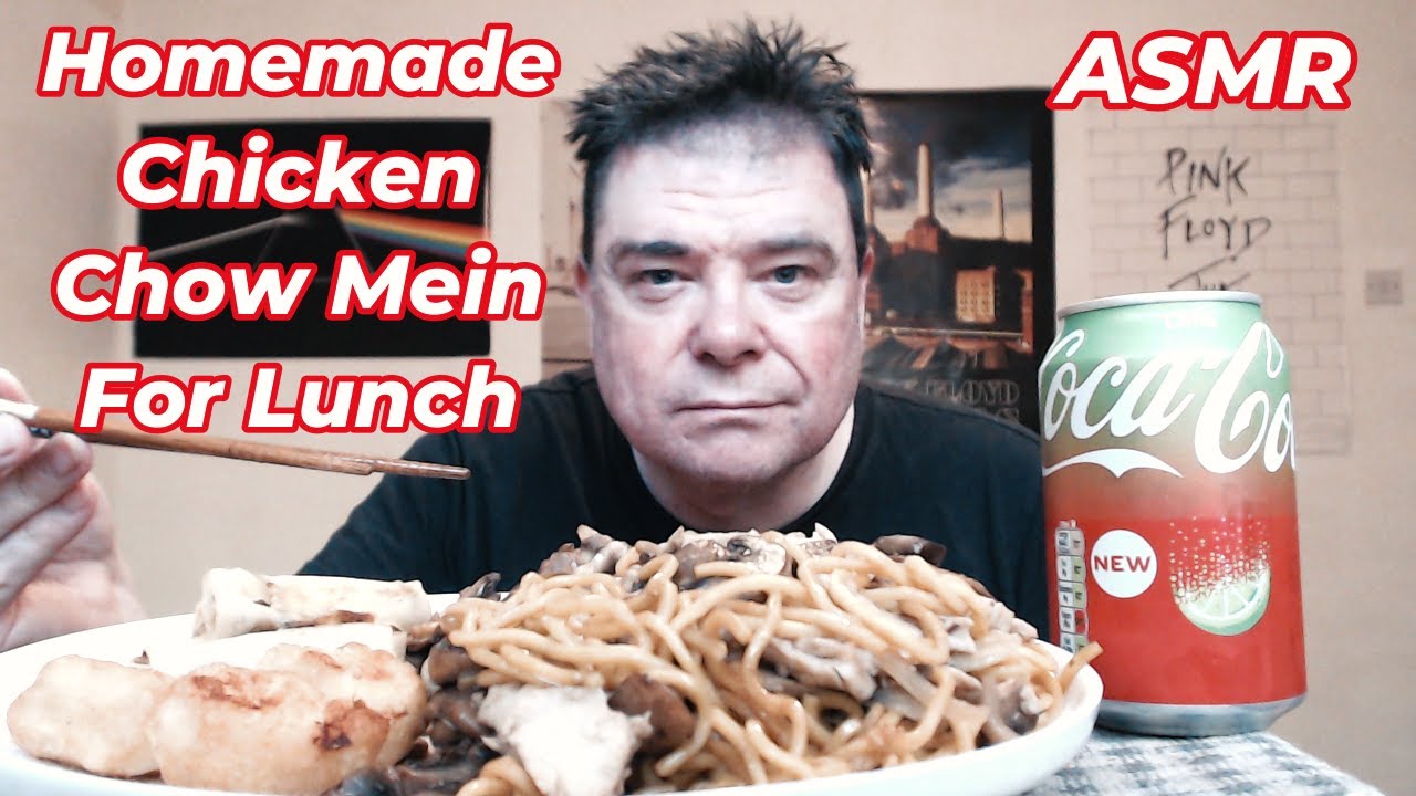 ASMR - Eating Homemade Chicken Chow Mein For Lunch (Whispered Childhood Story)