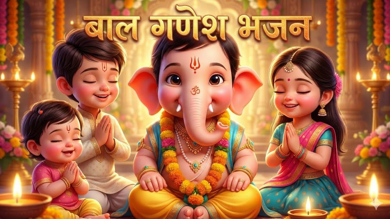 गणपति बाप्पा मोरया 🙏 | Bal Ganesh Kids Prayer 🐘 | Cute Kids Bhajan | |MotuElephantTV |