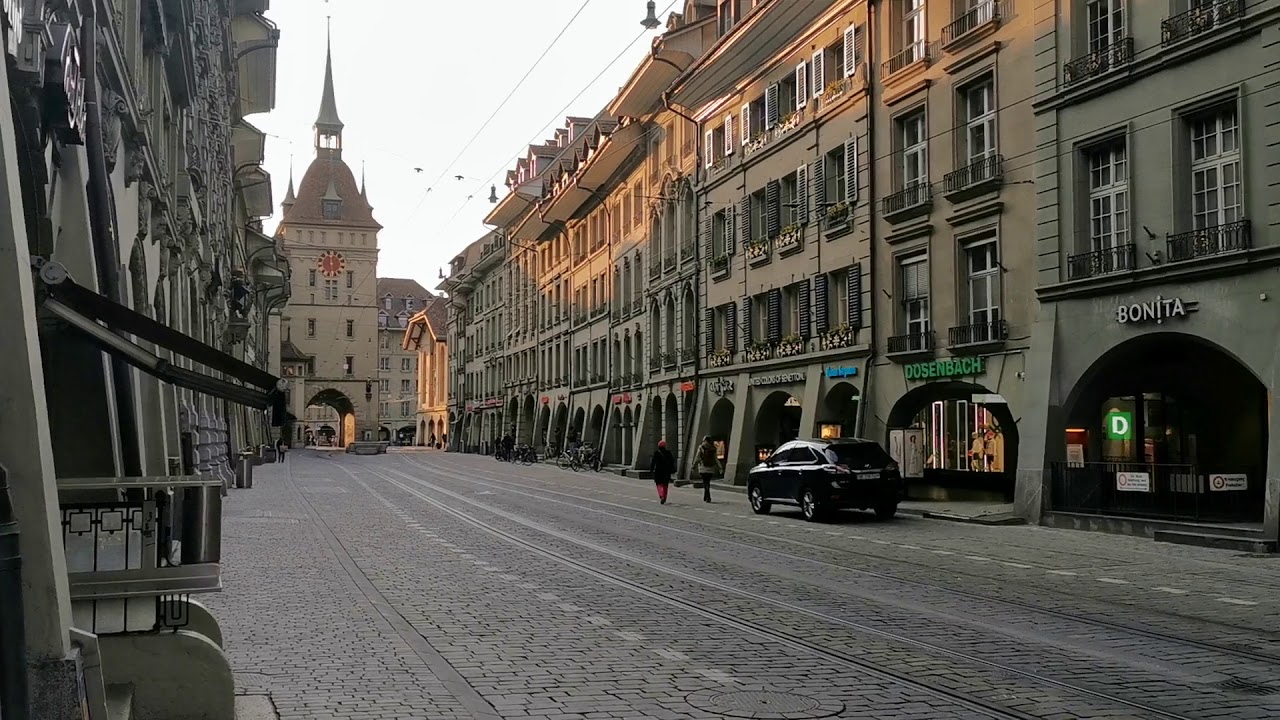 Bern, Marktgasse an einem Mittwoch um 17:50 Uhr