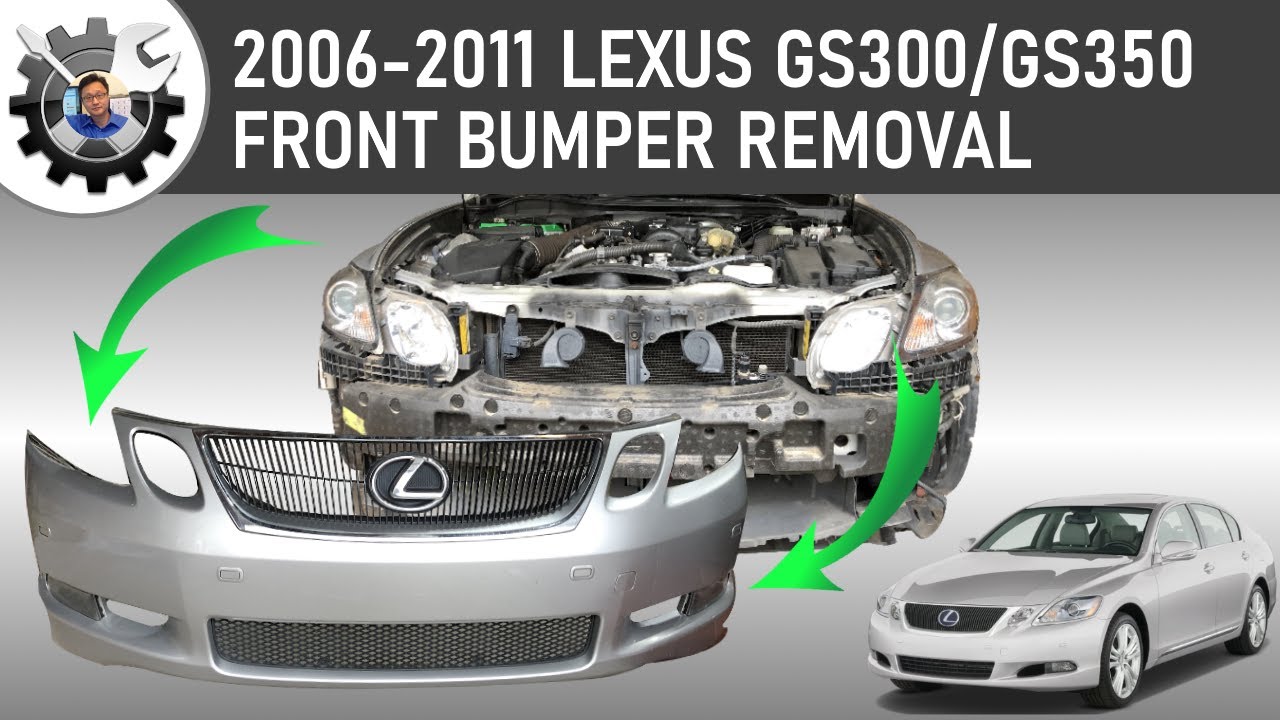 Снятие переднего бампера Lexus GS 3-го поколения