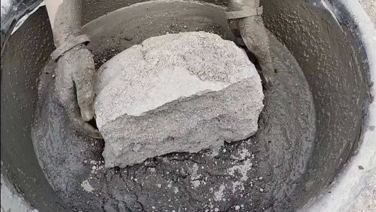 Asmr | Huge chunks sand cement crumbling in lots of water 💦 saasmr