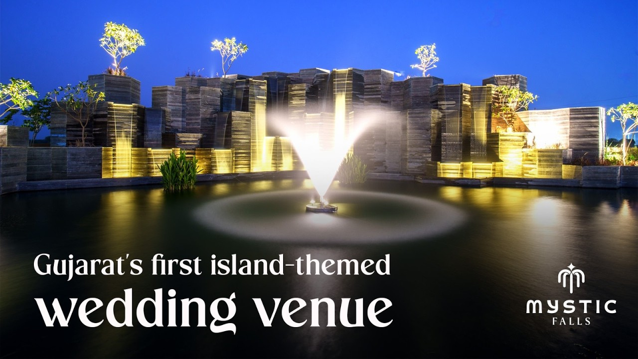 Gujarat's First Island Themed Wedding Venue | Mystic Falls | Giftcity, Gandhinagar